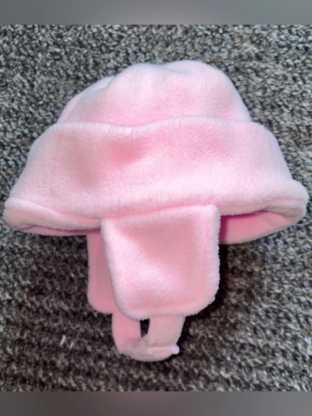NIKE Toddler Girl 12-24M Pink Fleece Hat & Mittens Set - Ear Muff And Chin Strap